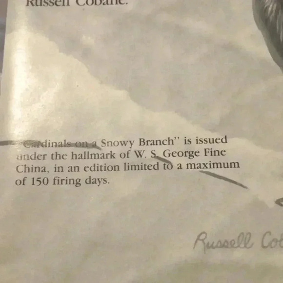 Cardinals on‎ a snowy branch collector plate - Picture 5 of 6